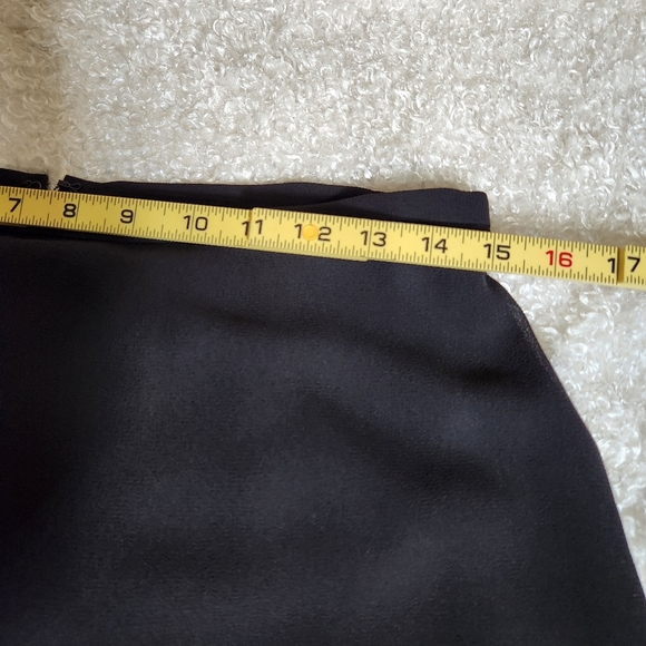 Vintage JR Nites Sheer Wide Leg Black High Waist Asymmetrical Pantsuit with Slit - Picture 12 of 14